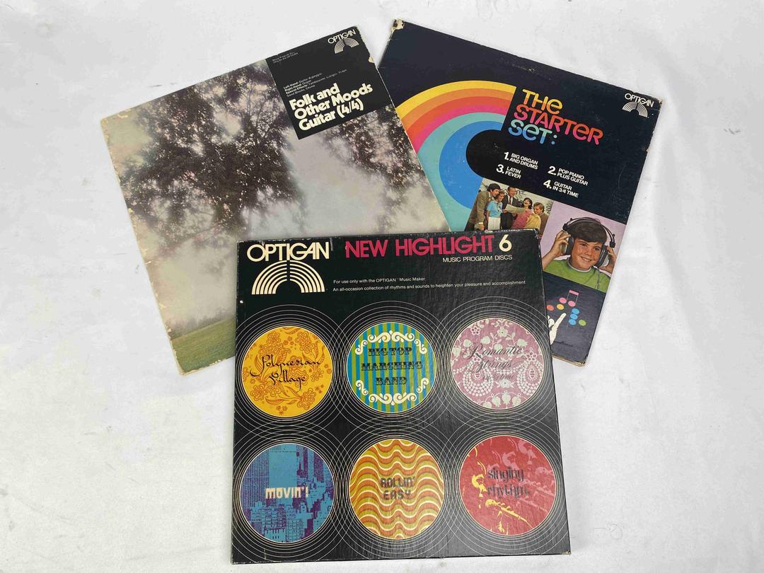 Optigan -  huge disc and book lot