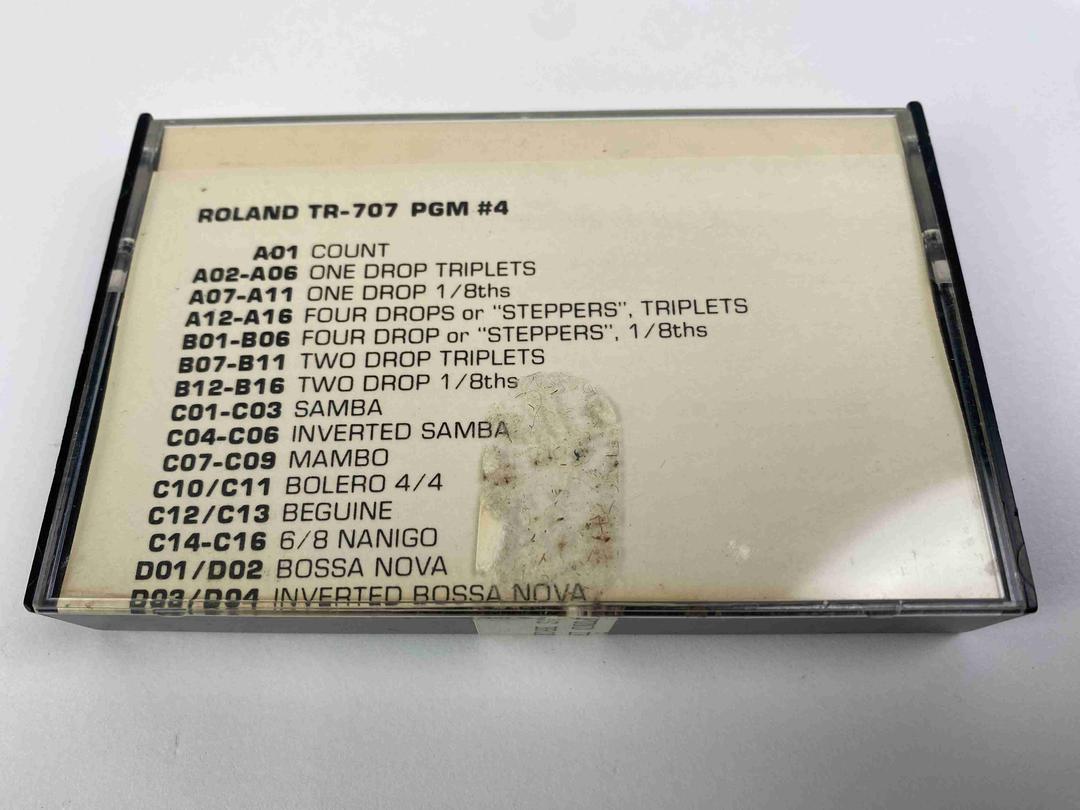 Roland - TR-707 Program Data Cassette Tape no 4