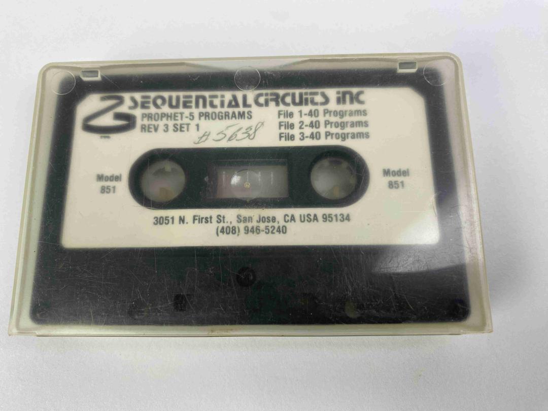 Sequential Circuits -  Prophet 5 Programs Rev 3 Set 1 Data Cassette Tape